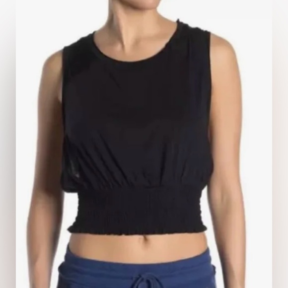FP Movement by Free People Other - FP Movement Say My Name Yoga Smocked tank top Black Small NWT